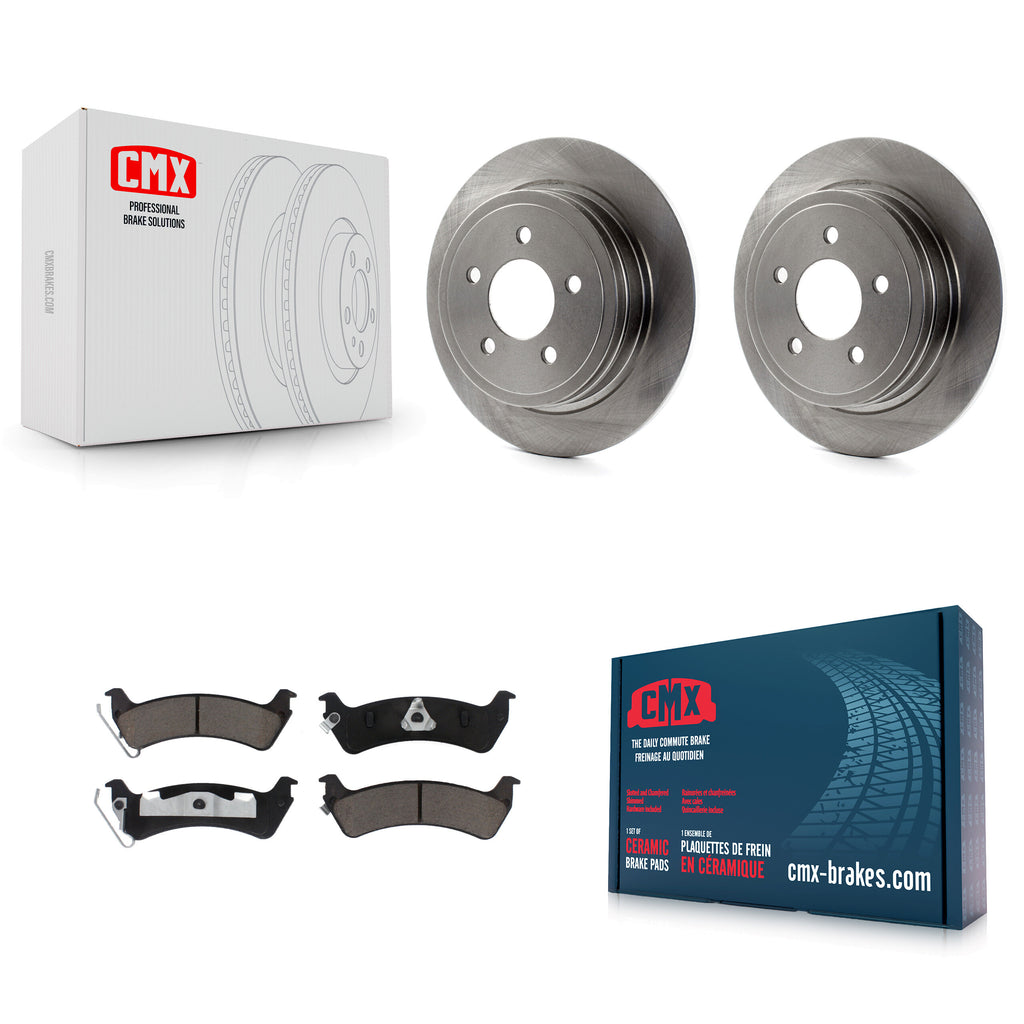 Rear Disc Brake Rotors And Ceramic Pads Kit For Ford Explorer Sport Trac
