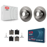 Rear Brake Rotors Ceramic Pad Kit For Mercedes-Benz E320 C230 C240 CLK320 CLK350