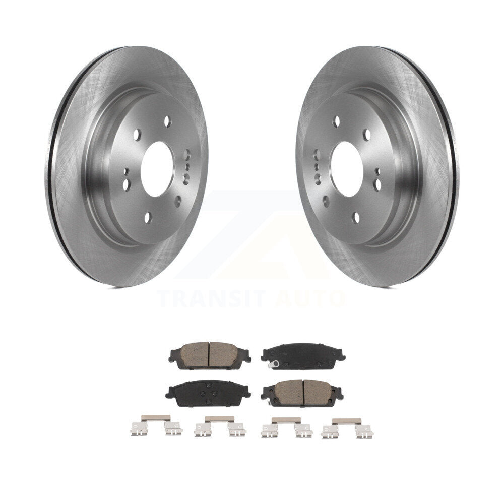 Rear Disc Brake Rotor Ceramic Pad Kit For Chevrolet Silverado 1500 LD GMC Sierra