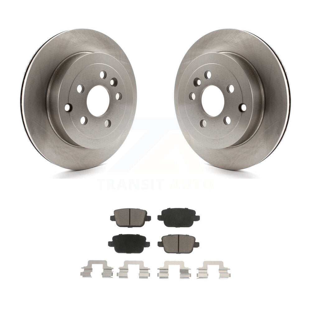 Rear Disc Brake Rotors And Ceramic Pads Kit For 2008-2011 Land Rover LR2