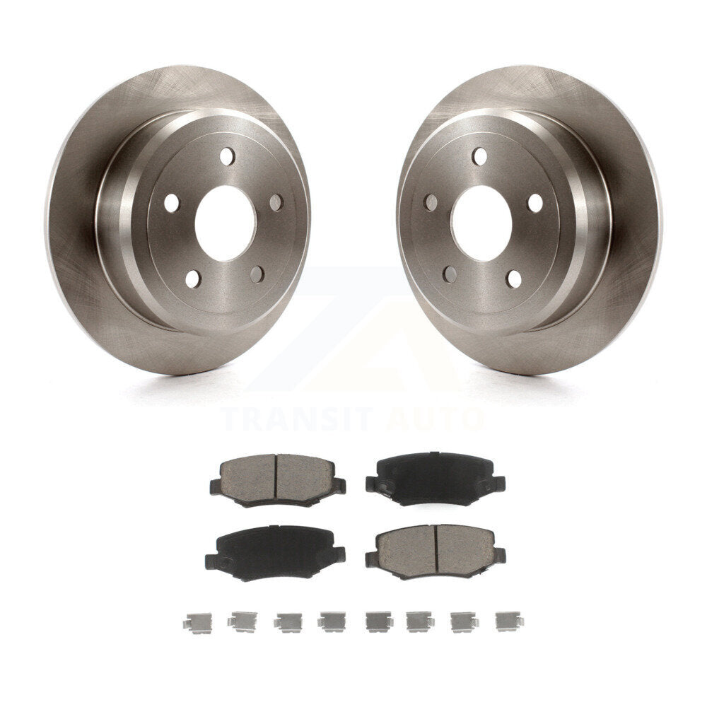 Rear Disc Brake Rotors And Ceramic Pads Kit For Jeep Wrangler JK