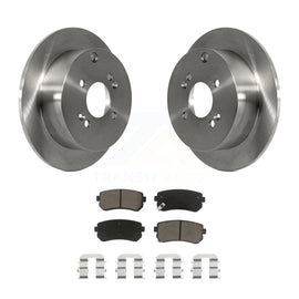[Rear] 2006-2010 Hyundai Accent Kia Rio Rio5 Premium OE Brake Rotors & Ceramic Pads Kit For Max Braking