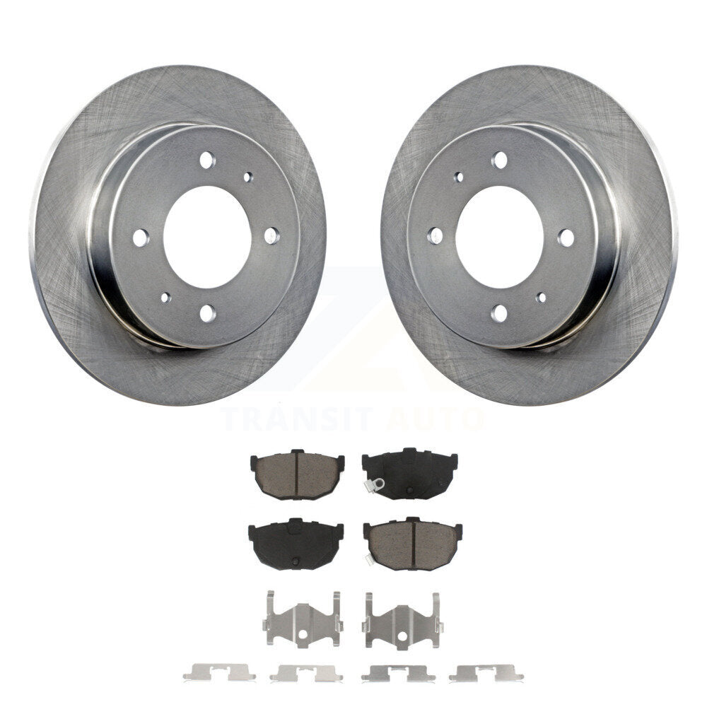 Rear Disc Brake Rotors And Ceramic Pads Kit For Hyundai Elantra Tiburon