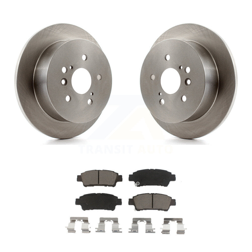 Rear Disc Brake Rotors And Ceramic Pads Kit For 2004-2010 Toyota Sienna