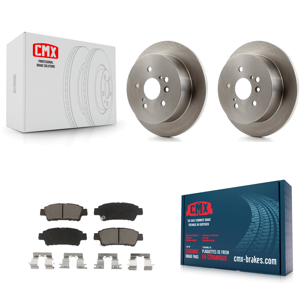 [Rear] 2004-2010 Toyota Sienna Premium OE Brake Rotors & Ceramic Pads Kit For Max Braking