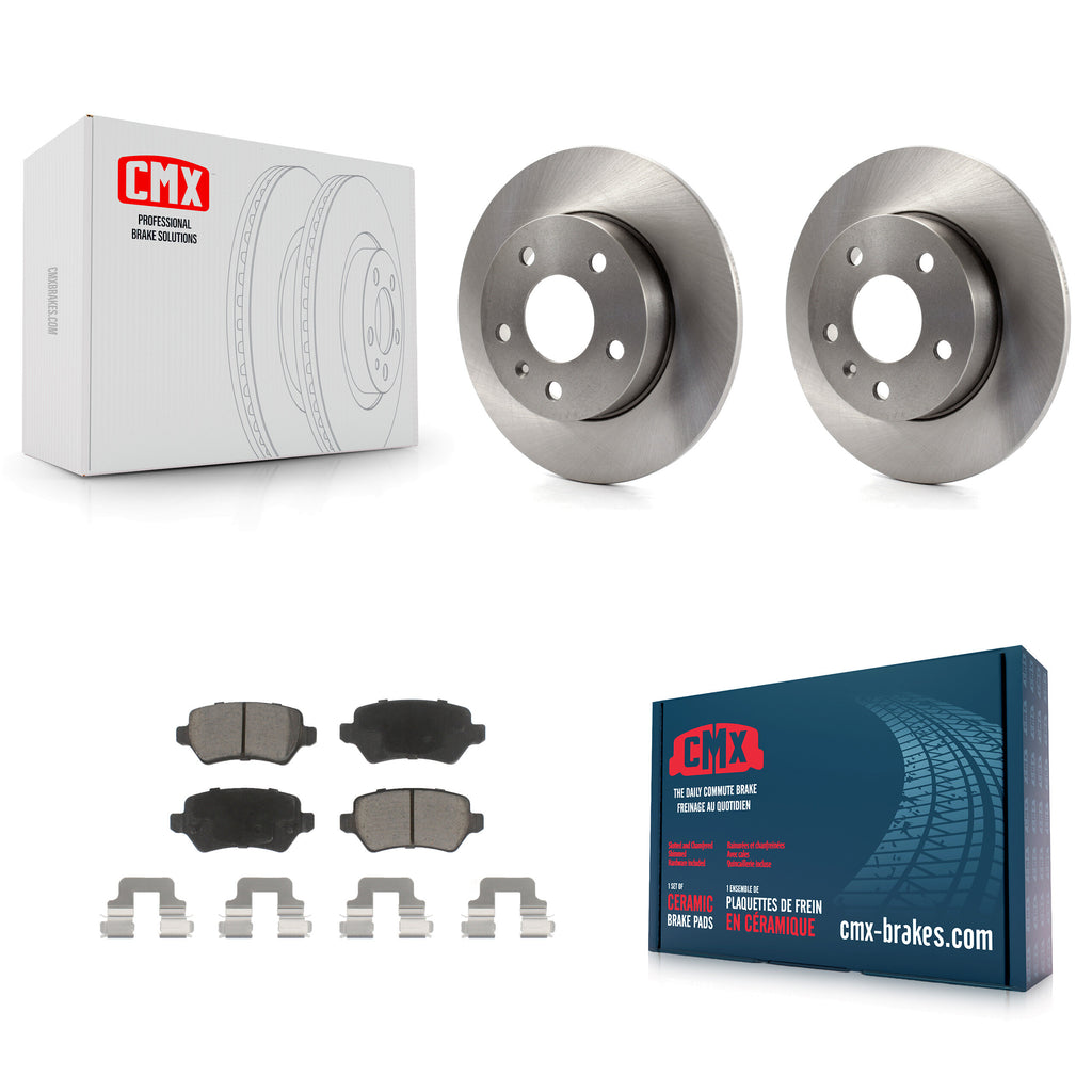 [Rear] 2008-2009 Saturn Astra Premium OE Brake Rotors & Ceramic Pads Kit For Max Braking