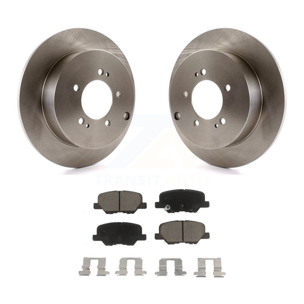 Rear Disc Brake Rotors And Ceramic Pads Kit For 2013 Mitsubishi Outlander 3.0L