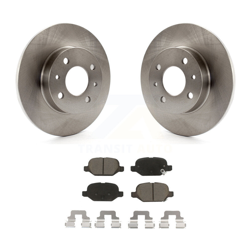 Rear Disc Brake Rotors And Ceramic Pads Kit For Fiat 500