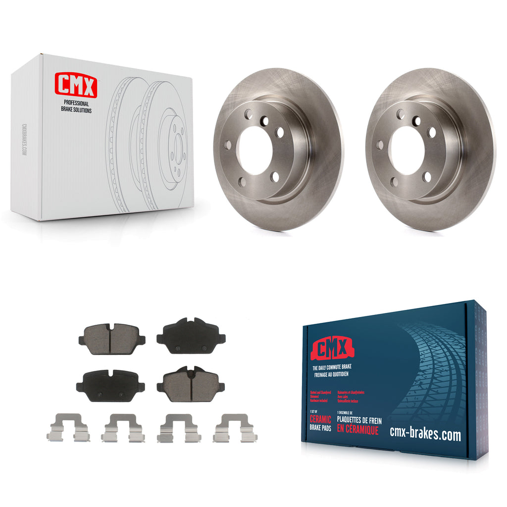 Rear Disc Brake Rotors And Ceramic Pads Kit For Mini Cooper Countryman Paceman