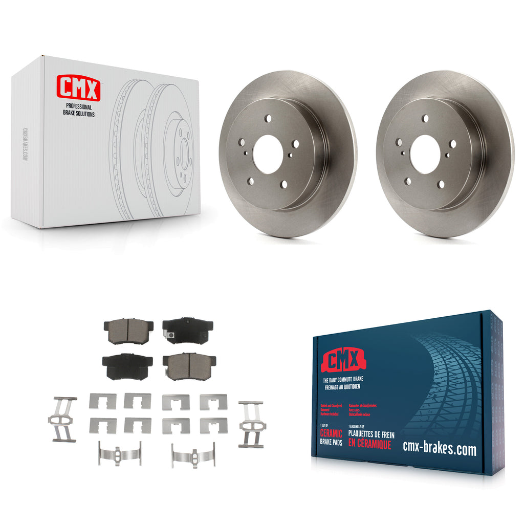 Rear Disc Brake Rotors And Ceramic Pads Kit For 2010-2013 Suzuki Kizashi