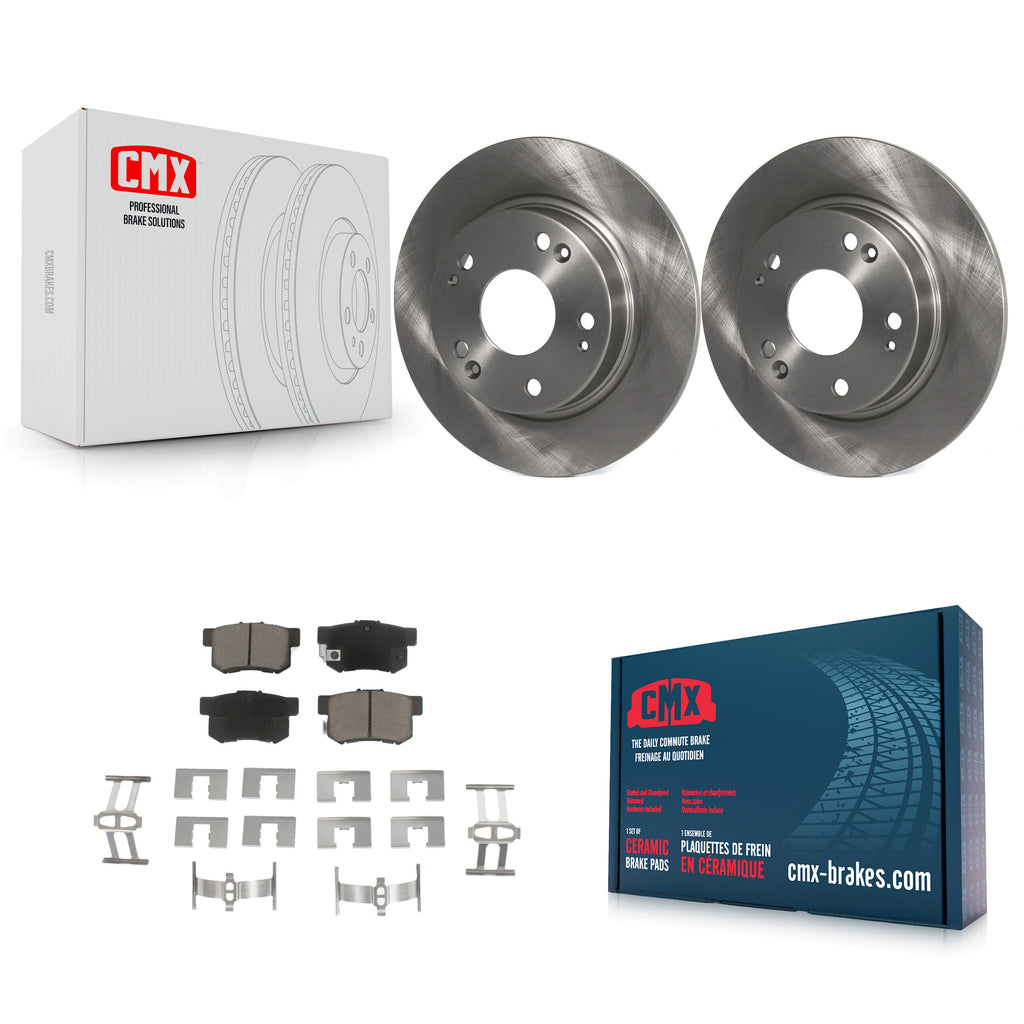 Rear Disc Brake Rotors And Ceramic Pads Kit For Honda Civic Acura CSX ILX