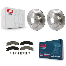 Rear Disc Brake Rotors And Ceramic Pads Kit For 2016-2022 Nissan TITAN XD