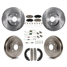 Load image into Gallery viewer, Front Rear Disc Brake Rotors Ceramic Pad And Drum Kit (7Pc) For Honda Accord Fit