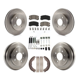 Front Rear Disc Brake Rotor Ceramic Pad And Drum Kit (7Pc) For Mitsubishi Lancer