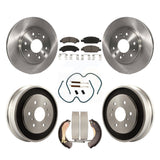 Front Rear Brake Rotors Ceramic Pad & Drum Kit (7Pc) For Chevrolet GMC Silverado