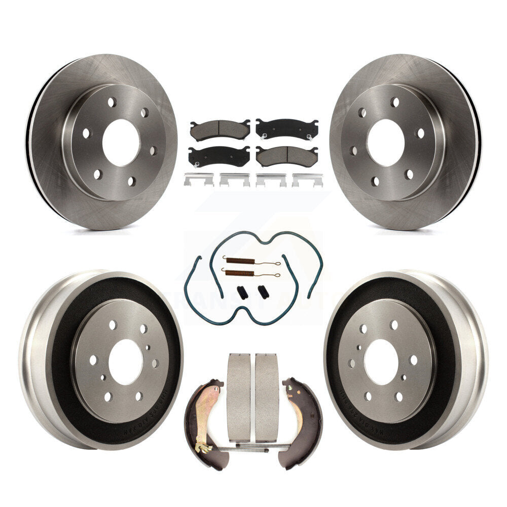 Front Rear Brake Rotor Ceramic Pad & Drum Kit (7Pc) For Chevrolet Silverado 1500
