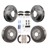 Front Rear Brake Rotor Ceramic Pad & Drum Kit (7Pc) For Chevrolet Silverado 1500