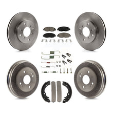 Load image into Gallery viewer, Front Rear Disc Brake Rotors Ceramic Pads And Drum Kit (7Pc) For Honda Accord
