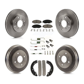 Front Rear Disc Brake Rotors Ceramic Pads And Drum Kit (7Pc) For Honda Accord