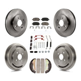 Front Rear Disc Brake Rotors Ceramic Pad And Drum Kit (7Pc) For Chevrolet Cobalt