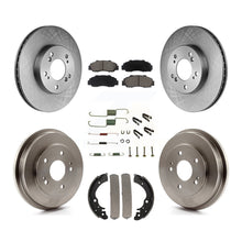 Load image into Gallery viewer, Front Rear Disc Brake Rotors Ceramic Pad Drum Kit (7Pc) For 1997-2001 Honda CR-V