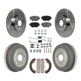 Front Rear Disc Brake Rotors Ceramic Pads And Drum Kit (7Pc) For Toyota RAV4