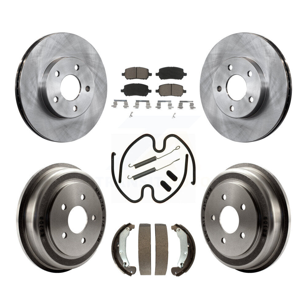 Front Rear Brake Rotor Ceramic Pad Drum Kit (7Pc) For Chevrolet Cobalt LT/LTZ/LS
