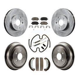 Front Rear Brake Rotor Ceramic Pad Drum Kit (7Pc) For Chevrolet Cobalt LT/LTZ/LS
