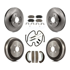 Front Rear Brake Rotors Ceramic Pad & Drum Kit (7Pc) For Chevrolet Cobalt Saturn