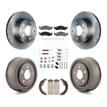 Load image into Gallery viewer, Front Rear Disc Brake Rotors Ceramic Pads And Drum Kit (7Pc) For Jeep TJ