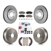 Load image into Gallery viewer, Front Rear Disc Brake Rotor Ceramic Pad &amp; Drum Kit (7Pc) For Dodge Grand Caravan