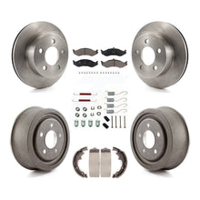Load image into Gallery viewer, Front Rear Disc Brake Rotors Ceramic Pad And Drum Kit (7Pc) For Jeep Wrangler TJ