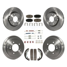 Load image into Gallery viewer, Front Rear Disc Brake Rotors Ceramic Pads And Drum Kit (7Pc) For Hyundai Elantra