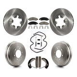 Front Rear Brake Rotor Ceramic Pad And Drum Kit (7Pc) For Chevrolet Colorado GMC