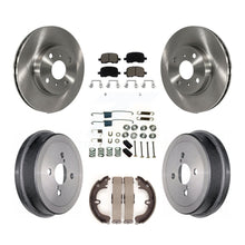 Load image into Gallery viewer, Front Rear Disc Brake Rotors Ceramic Pads And Drum Kit (7Pc) For Toyota Corolla