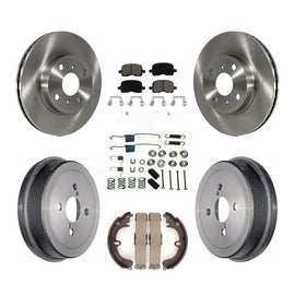 Front Rear Disc Brake Rotors Ceramic Pads And Drum Kit (7Pc) For Toyota Corolla