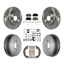Front Rear Brake Rotor Ceramic Pad & Drum Kit (7Pc) For Toyota Corolla Chevrolet