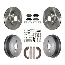 Front Rear Brake Rotors Ceramic Pad Drum Kit (7Pc) For Toyota Corolla From 04 02