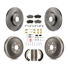 Front Rear Disc Brake Rotor Ceramic Pad & Drum Kit (7Pc) For Chrysler PT Cruiser