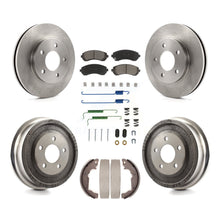 Load image into Gallery viewer, Front Rear Disc Brake Rotors Ceramic Pads And Drum Kit (7Pc) For Pontiac Aztek