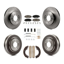 Load image into Gallery viewer, Front Rear Disc Brake Rotors Ceramic Pad Drum Kit (7Pc) For Honda Civic Acura EL