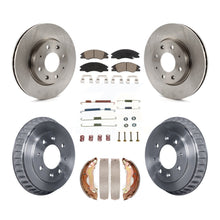 Load image into Gallery viewer, Front Rear Disc Brake Rotors Ceramic Pads And Drum Kit (7Pc) For Kia Spectra