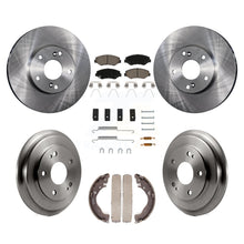 Charger l'image dans la galerie, Front Rear Disc Brake Rotors Ceramic Pads And Drum Kit (7Pc) For Honda Civic