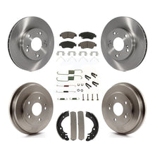 Charger l'image dans la galerie, Front Rear Brake Rotor Ceramic Pad &amp; Drum Kit (7Pc) For 06-08 Honda Civic Hybrid