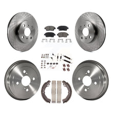 Load image into Gallery viewer, Front Rear Disc Brake Rotor Ceramic Pad Drum Kit (7Pc) For 2001-2005 Toyota Echo