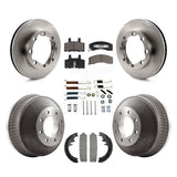 Front Rear Disc Brake Rotor Ceramic Pad & Drum Kit (7Pc) For K3500 GMC Chevrolet
