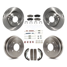 Charger l'image dans la galerie, Front Rear Disc Brake Rotors Ceramic Pads And Drum Kit (7Pc) For Hyundai Elantra