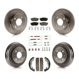 Front Rear Brake Rotor Ceramic Pad Drum Kit (7Pc) For Hyundai Accent To 09 30 05