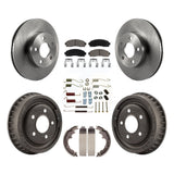Front Rear Brake Rotors Ceramic Pad & Drum Kit (7Pc) For Ford Ranger Mazda B4000