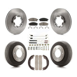 Front Rear Brake Rotor Ceramic Pad Drum Kit (7Pc) For Nissan Pathfinder INFINITI